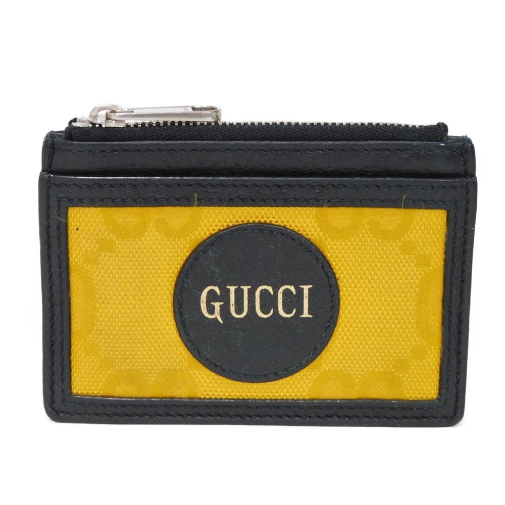 【中古】 コインケース カードケース コンパクトウォレット 財布 オフ ザ グリッド ジップ カードホルダー GG ナイロン 625583 H9HAN 7673