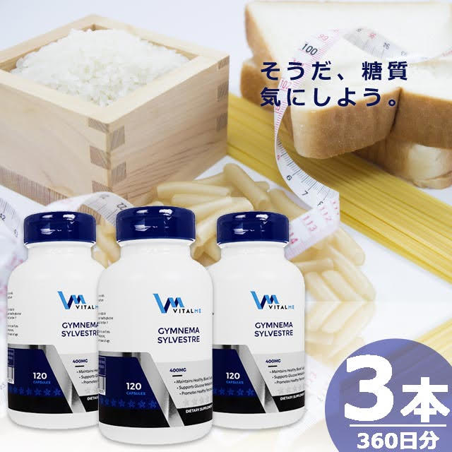 【正規品】ギムネマシルベスタ400mg [120錠×3本(360日分)] 糖質 サプリメント