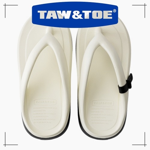 TAW&TOE 正規品 Zerovity Plumpy (Creamy Black) ビーチサンダル 男女兼用