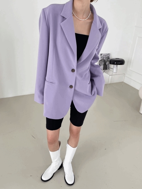 [ルーズフィット2color] ビビッド オーバーフィット ブレザージャケット