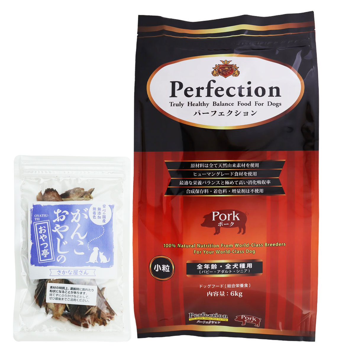 パーフェクション ドッグフード ポーク 小粒 6kg【お試し国産お魚おやつ約20g付き】