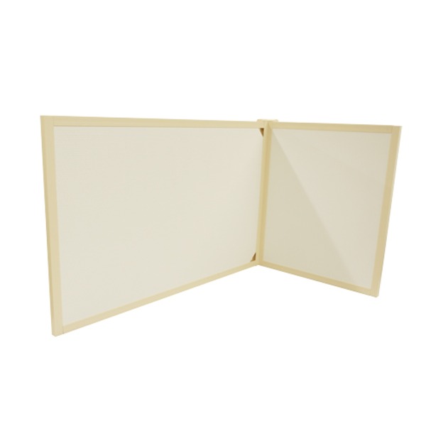 (飛沫防止) L字 デスクトップパーテーション/衝立 (W1400用 高さ700mm) 日本製 アルコール除菌可 (接客 飲食店 店舗)