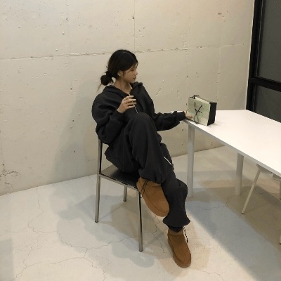 [highquality/単品購入可能] ルベン切開ビッグ パーカージップアップ hood #トレーニングセット - 4color