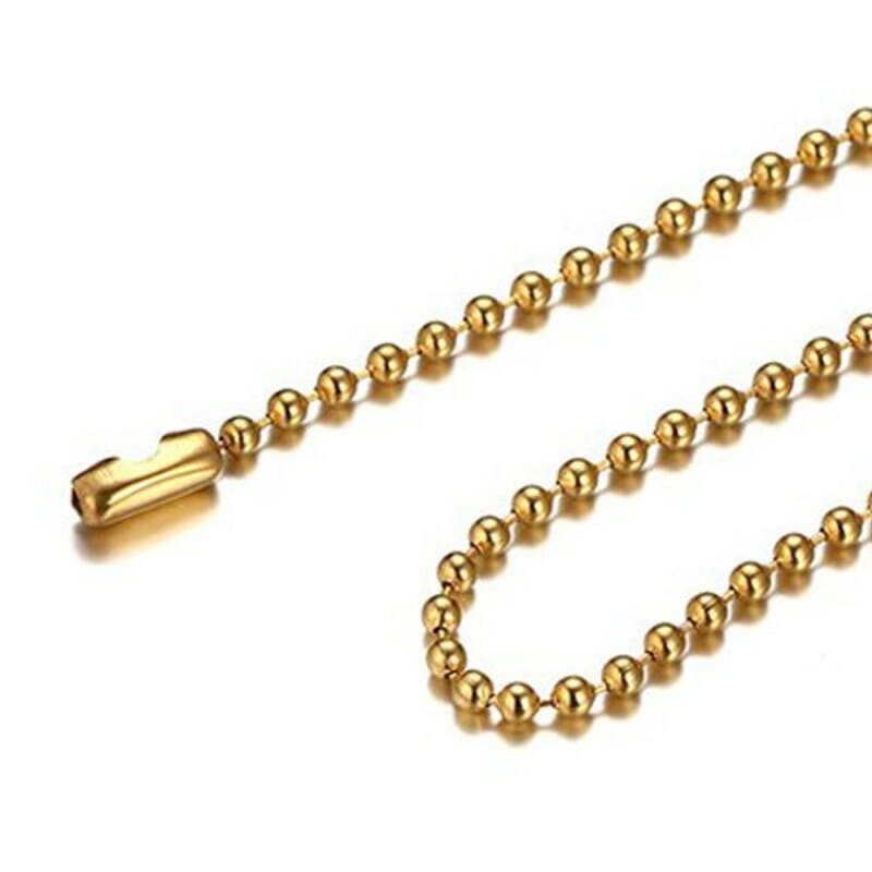 ゴールドボールチェーン ステンレス 太さ4mm 金色 長い 短い 35cm-60cm 選べる ネックレス 首飾り アクセサリー シンプル 男性 女性 プレゼント おそろい stc00ssg004xx