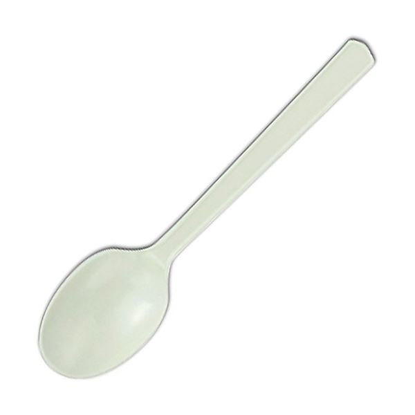 （まとめ）やなぎプロダクツ プラスチック スプーン ホワイト Y-143 1パック（100本）(×10セット)
