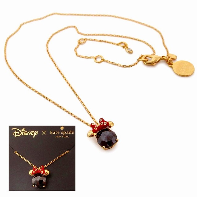 Kate spade ケイトスペード アウトレット アクセサリー DISNEY ディズニー コラボ ミニーマウス モチーフ ペンダント ネックレス K9265 960