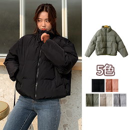【ENVYLOOK】👗韓国ファッションカジュアルECサイト1位 ENVYLOOK💖ウェルロンハイネックショートダウンジャケット💖5COLOR♥送料無料