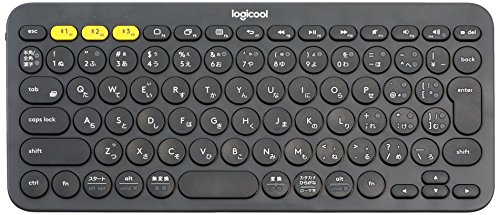 ロジクール ワイヤレスキーボード 無線 キーボード 薄型 小型 K380BK Bluetoothワイヤレス Windows Mac iOS Android Chrome K380 国内正規品