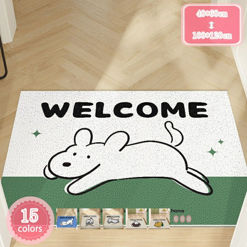 玄関マット エントランスマット 泥落としマット ラグ アニマル柄 犬 屋外 室内 丸洗い可能 滑り止め付き ウェルカムマット 泥落とし シンプル おしゃれ かわいい 家庭用 風水 大判 洗える 外用