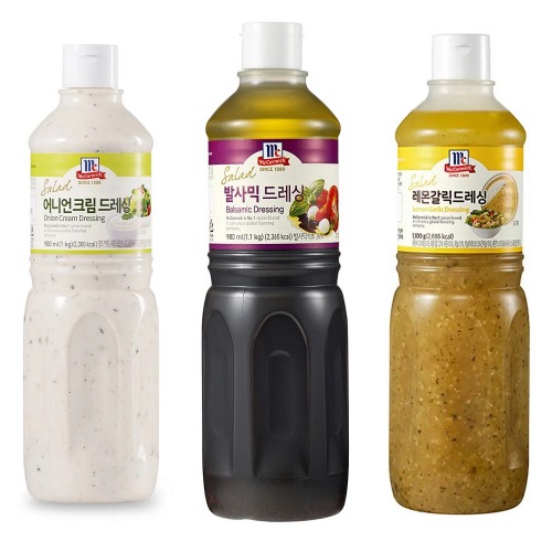 マッコミックオニオンクリームドレッシング1kg +バルサミックドレッシング1.1kg +レモンガリックドレッシング1.1kgおいしいサラダ 9,743円