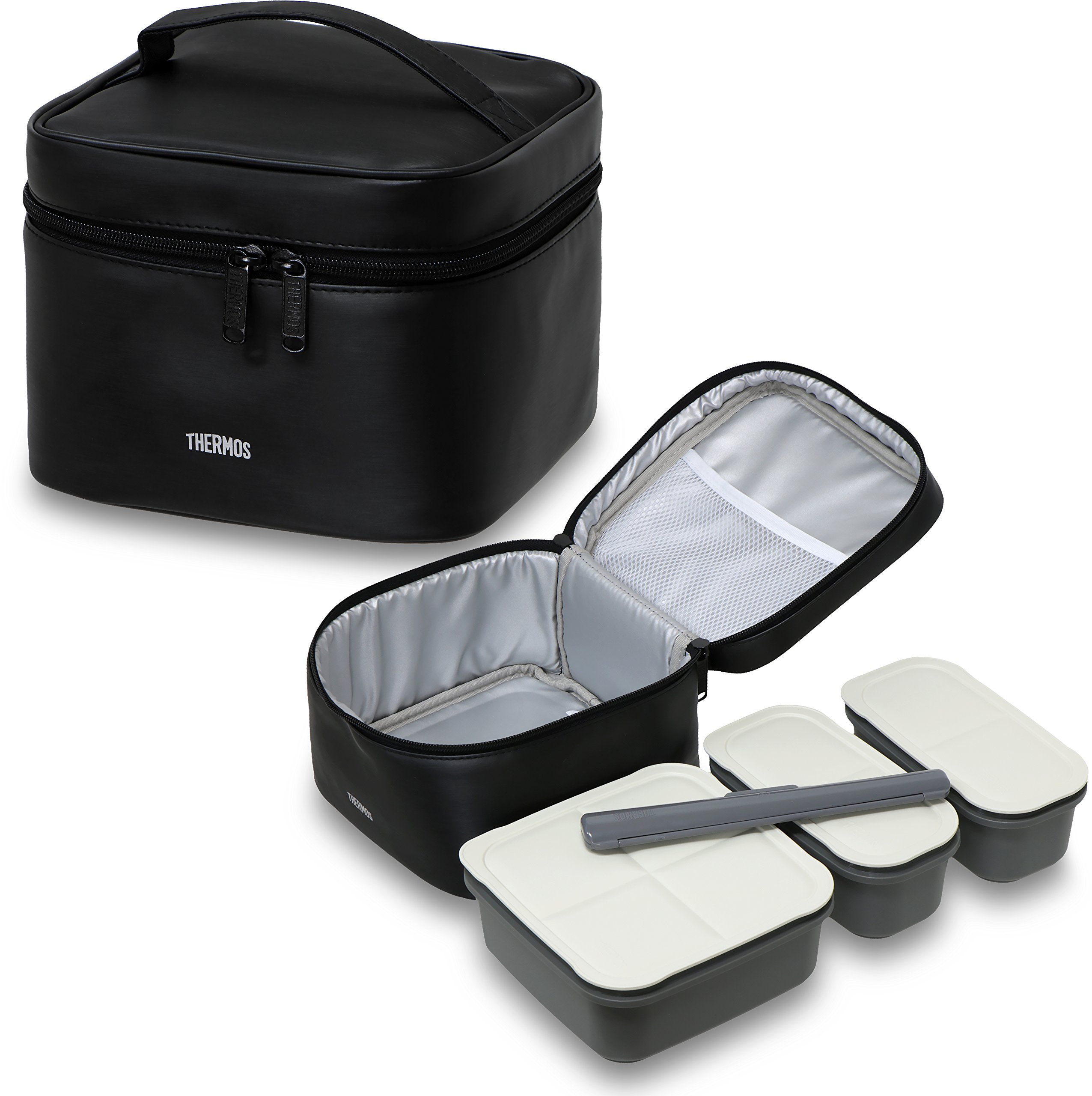 サーモス 弁当箱 2段 大容量 フレッシュランチボックス 約1.8L ブラック DJF-1800 BK