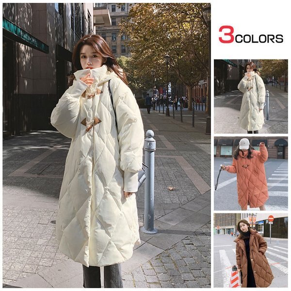中綿コート レディース ロングコート ダウン コットン 裏起毛 春秋冬 防寒着 暖かい 厚手 フード