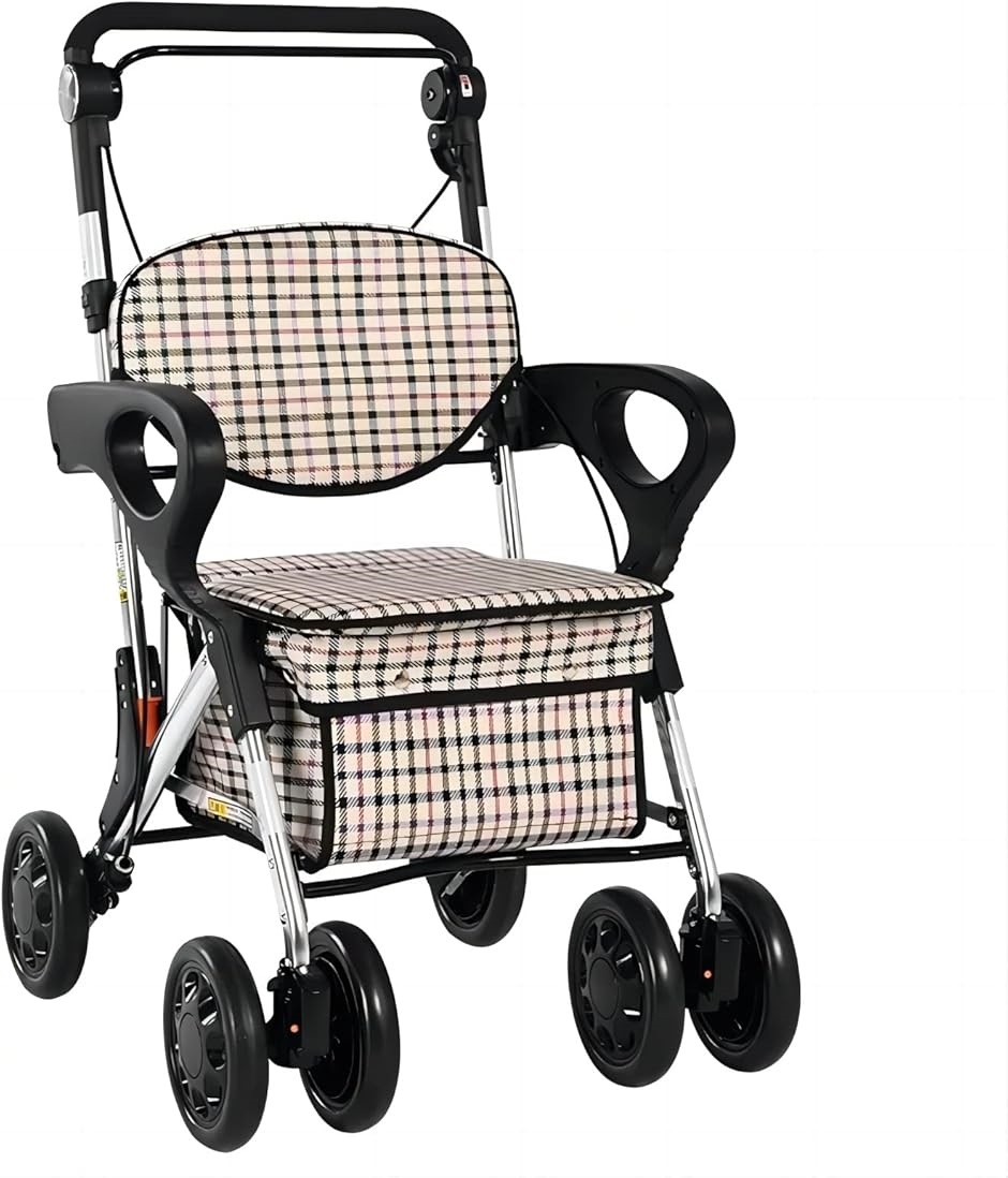 シルバーカー 軽量 折りたたむ おしゃれ 高齢者用 手押し車 歩行車 CP-005A MDM(ブラック)