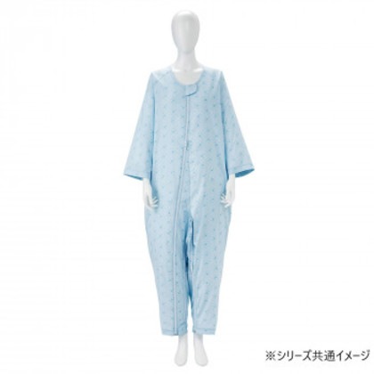 ソフトケアねまき両開きファスナースリーシーズン Lサイズ ブルー106384