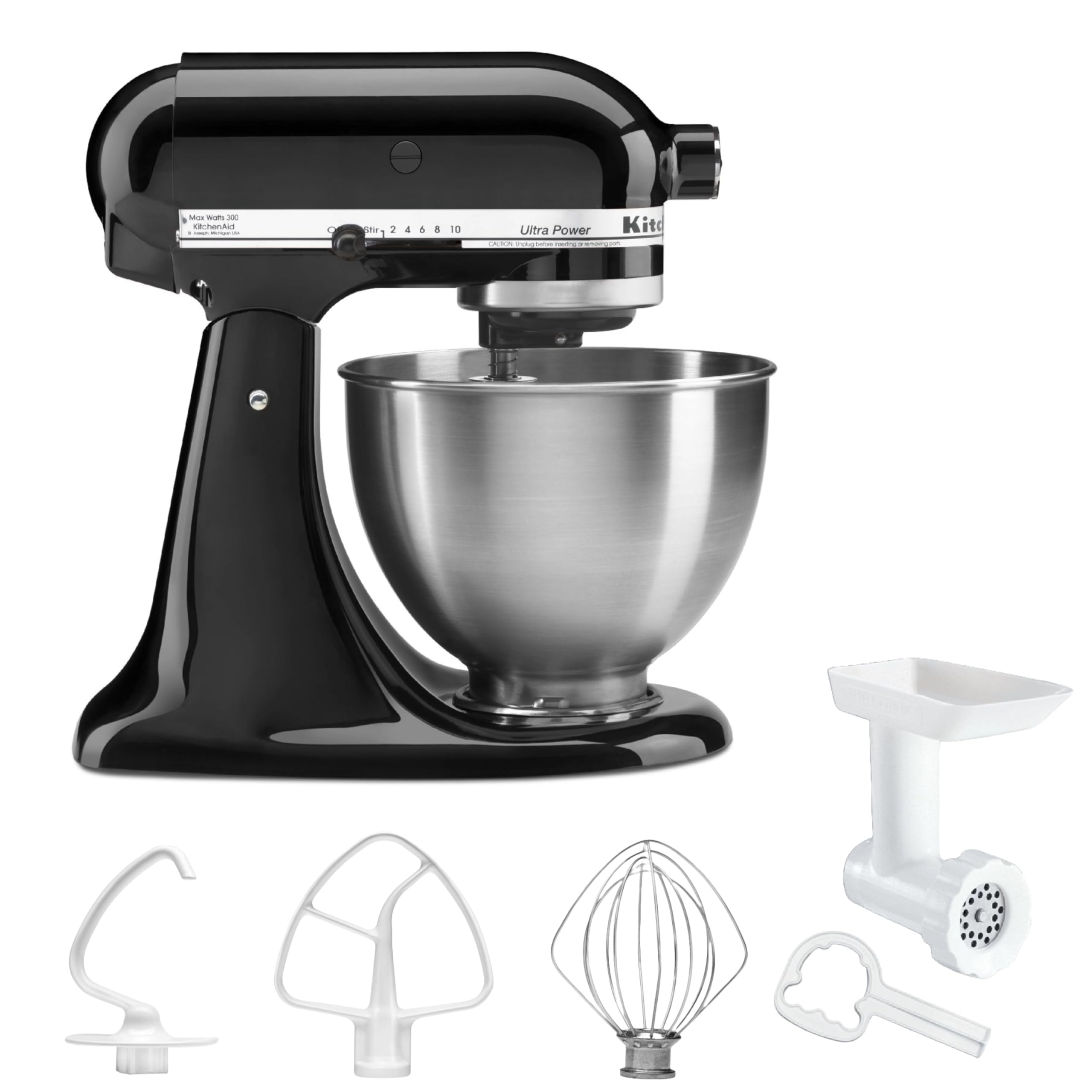 【日本国内正規輸入品】KitchenAid ｽﾀﾝﾄﾞﾐｷｻｰFGA付特別ｾｯﾄ KSM95FGOB ブラック
