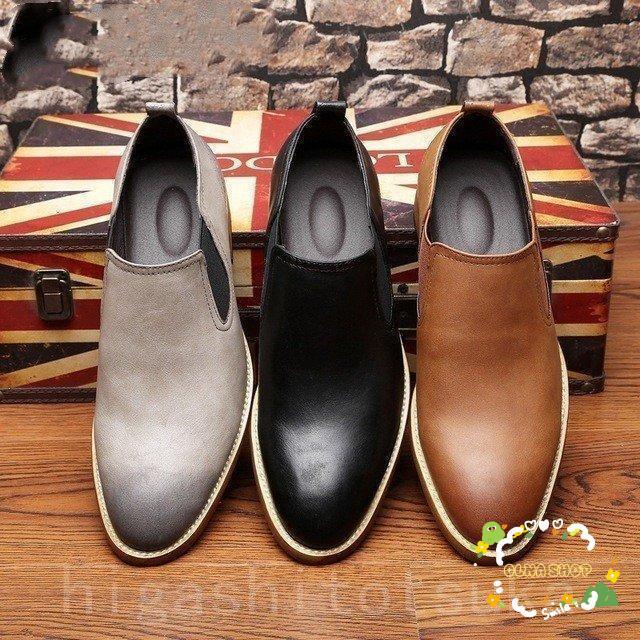 ビジネスシューズ スリッポン 革 靴 サイドゴア メンズ ビジネス シューズ ウォーキング シンプル 紳士 おしゃれ 革靴 通勤靴 歩きやすい