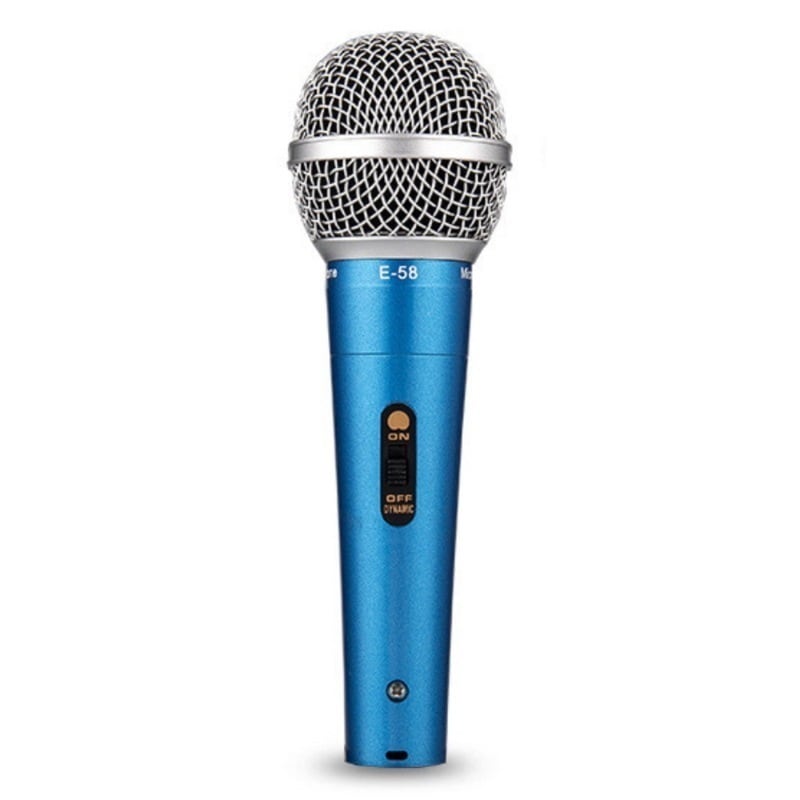 フジレック 今だけお得な3本セット！ダイナミックマイク XLR フォンケーブル ボーカル 有線 ハンドマイク ナレーション カラオケ DTM スイッチ付き 単一指向性 (ブルー）