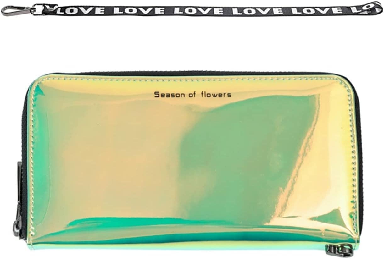 【20%OFFクーポン】つやあり 長財布 レディース 英字柄 ファスナー 大きい 財布 大容量 カード入れ レシートと小銭 スマホ入れ可 多機能 お手頃 使いやすい 中仕切り有り コインケース 上品