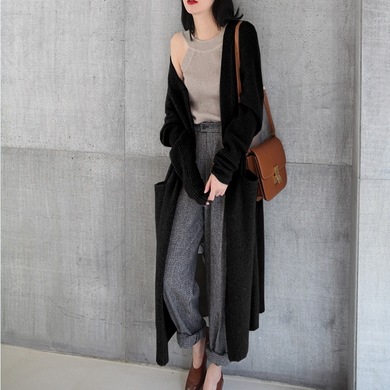 アウター カーディガン 上着 ロング ロング丈 長袖 ストレート ポケット 厚手 かわいい 可愛い きれいめ シンプル カジュアル おしゃれ お洒落 かっこいい 可愛い 女子