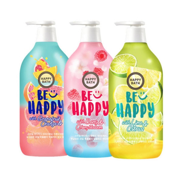 【Happy bath】 (3本セット) ハッピーバス スマイル ボディソープ 900g 3種