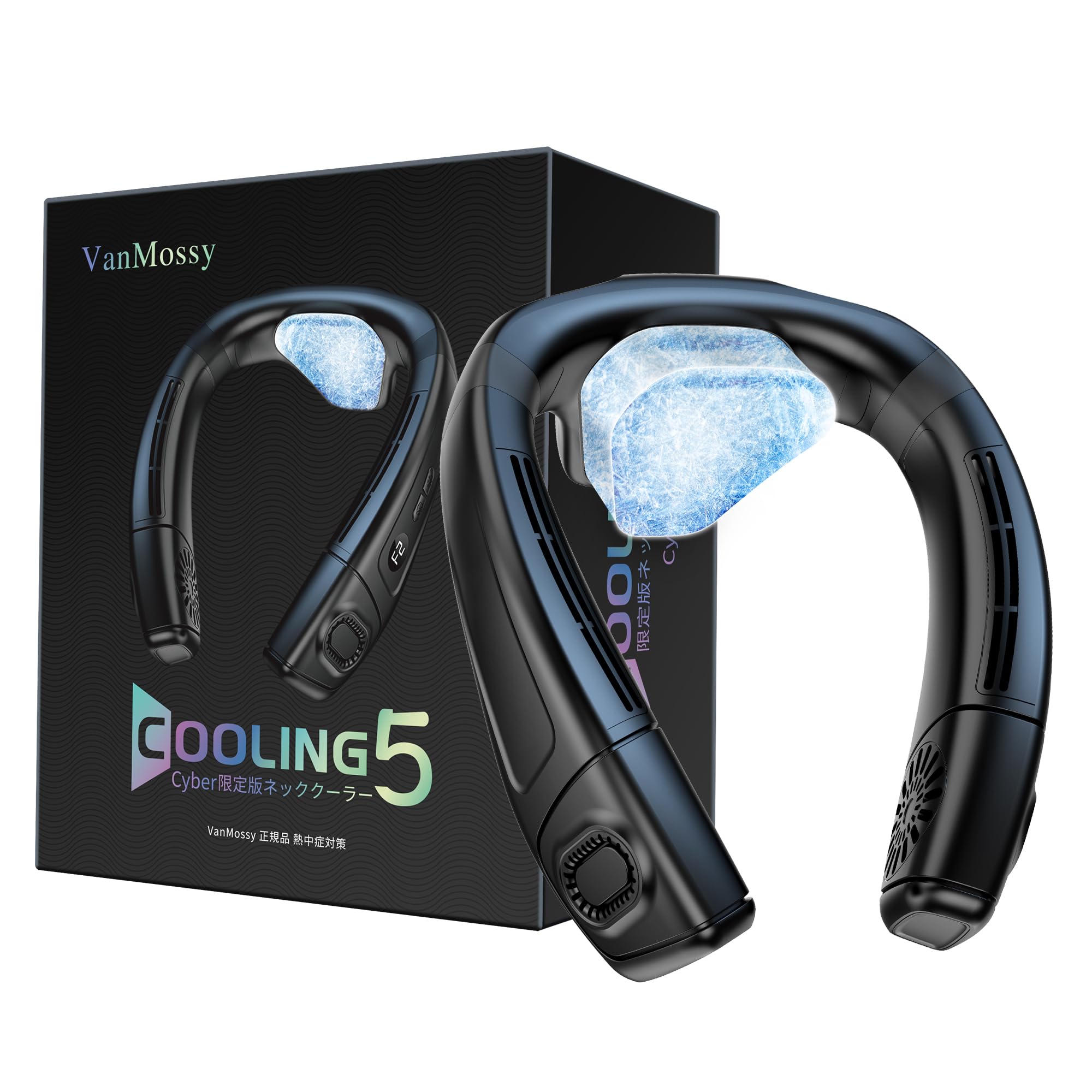 ネッククーラー 首掛け扇風機 ネックファン「涼しい夏を始めよう」 羽根なし 2025全面進化・冷却力突破 携帯扇風機 ペルチェ素子 5200mAh大容量バッテリー 長時間連続稼働 熱中症対策 Type