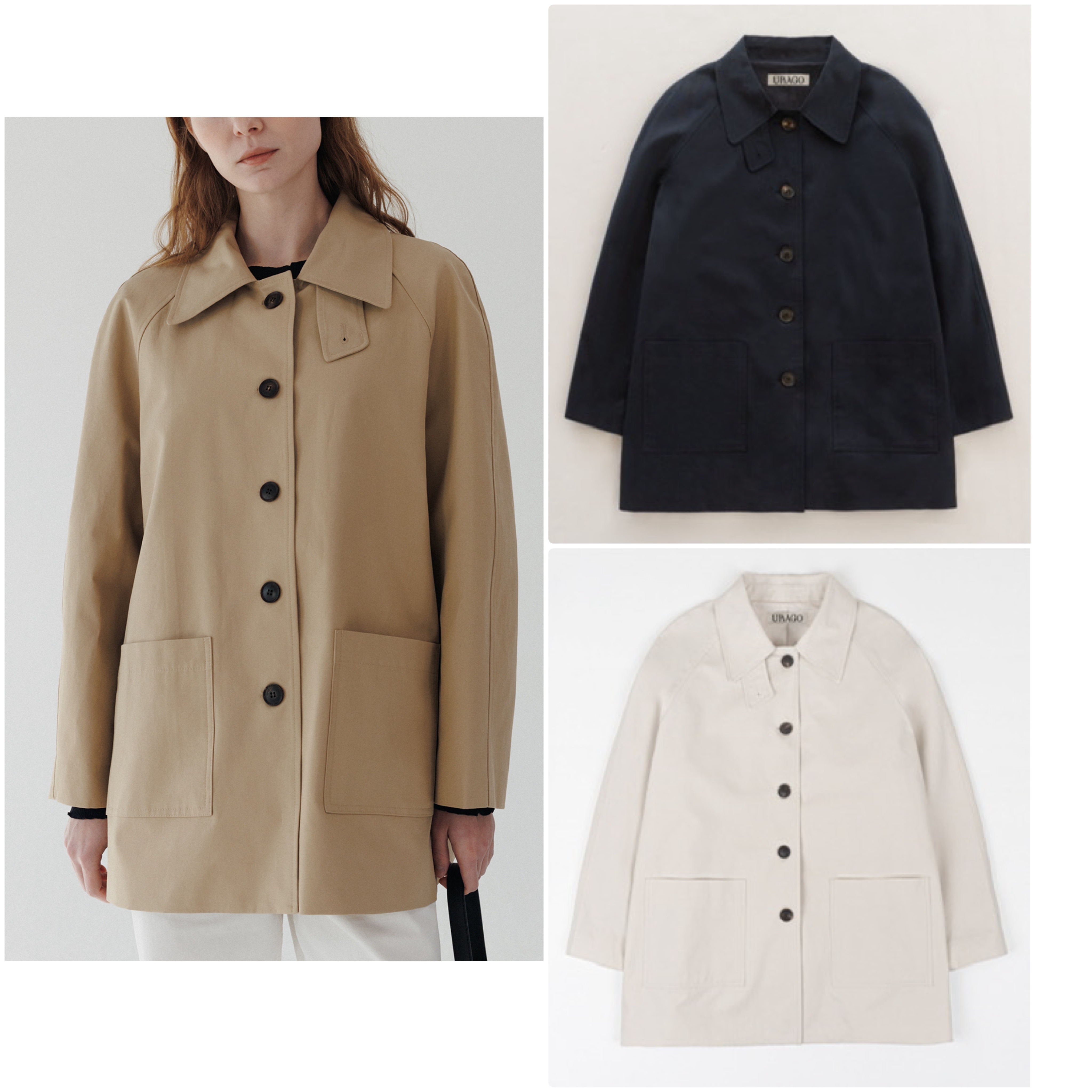 [韓国ファッション]Mac half trench coat