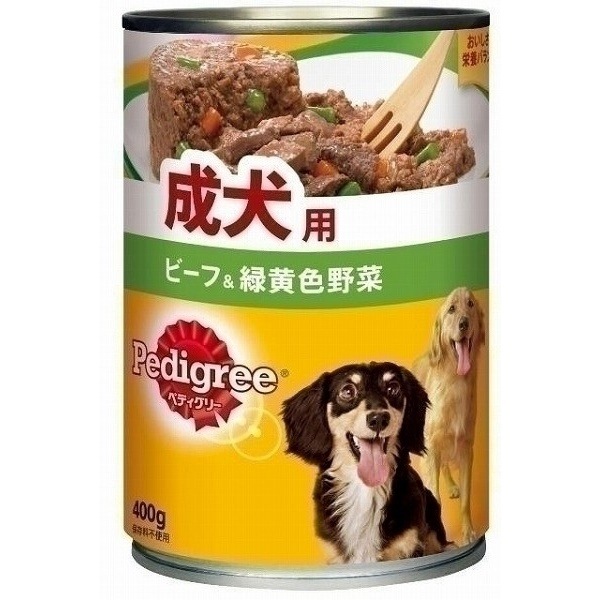 （まとめ買い）P2 成犬用 旨みビーフ&緑黄色野菜 400g 犬用缶詰 ドッグフード [x24]
