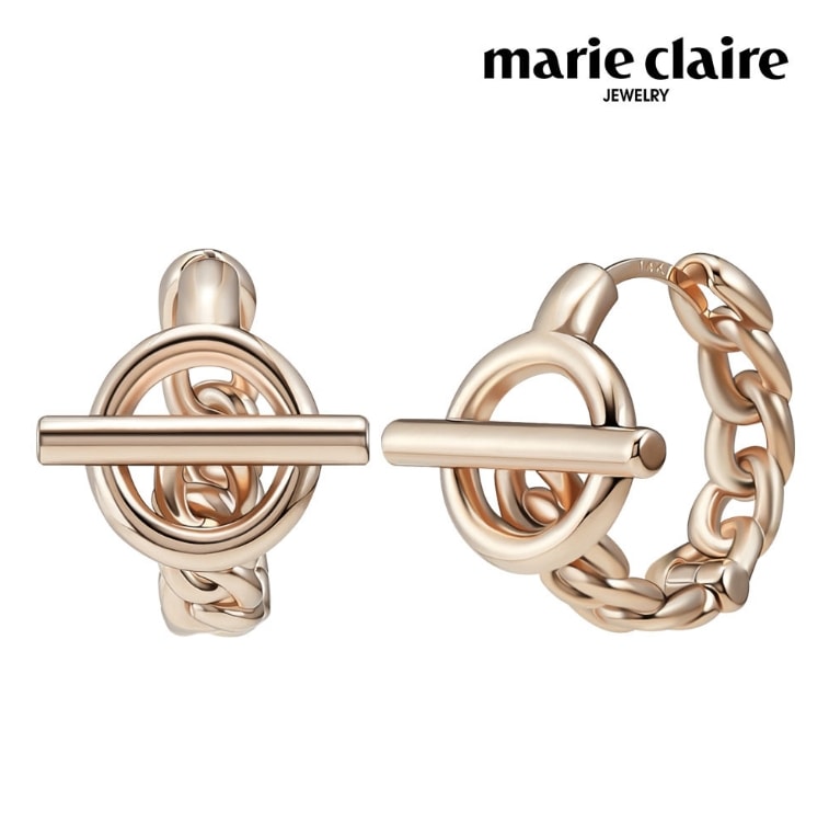 Marie Claire 丸棒イヤリング 14K ゴールドピン MCER0027