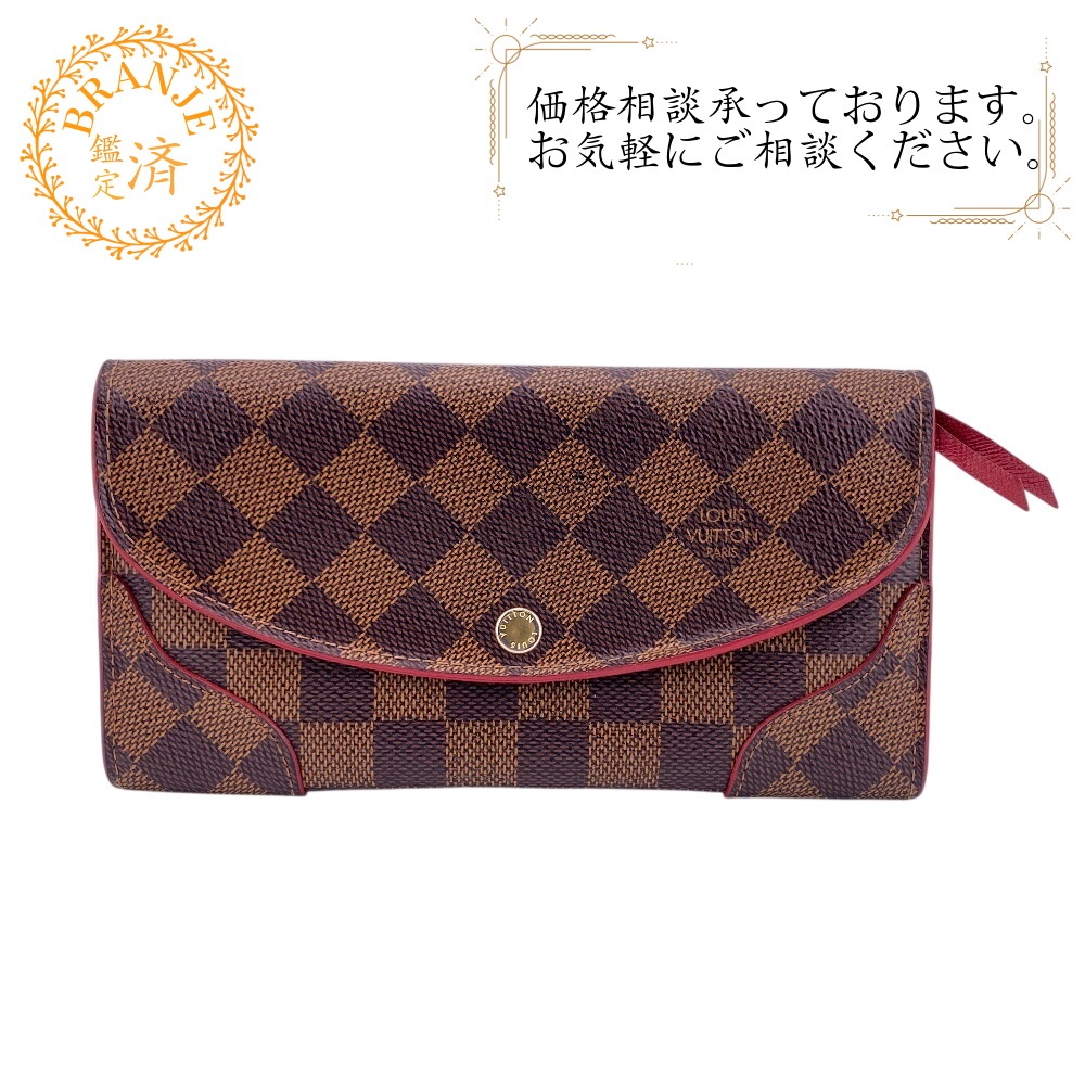 N61221 ポルトフォイユカイサ ダミエ レザー 長財布 ブラウン