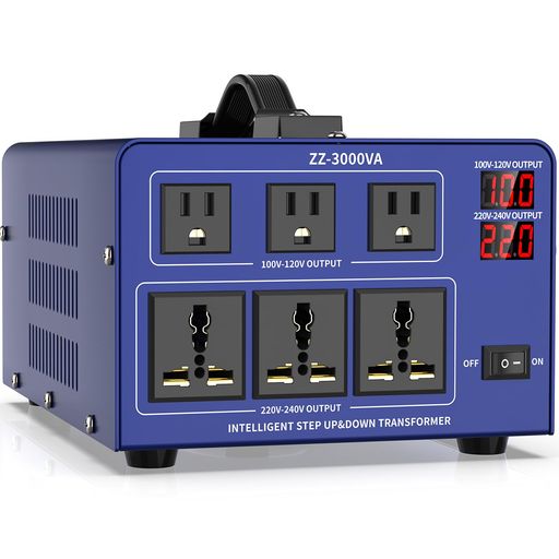 3000VA 変圧器 100V 220V アップトランス ダウントランス 100V-120V/220V-240V 入力出力電圧自動切替 海外国内両用型変圧器 降圧・昇圧兼用型 自由変換 ポータブルトラ 11,533円