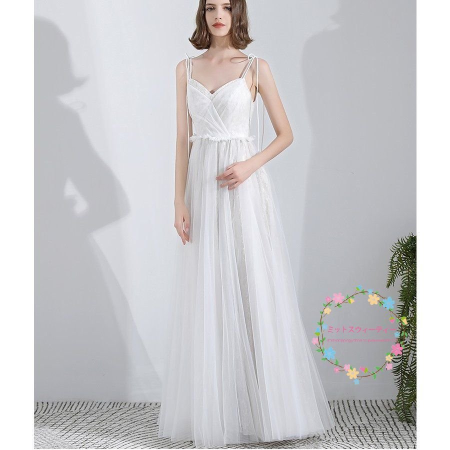 ウエディングドレス マタニティドレス エンパイア 半袖 結婚式 花嫁 ロングドレス サイズ 調節 大