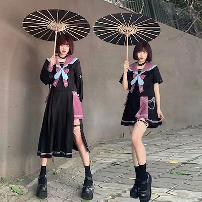 Qoo10] 【6点セット】スケバン JK制服 セット : レディース服