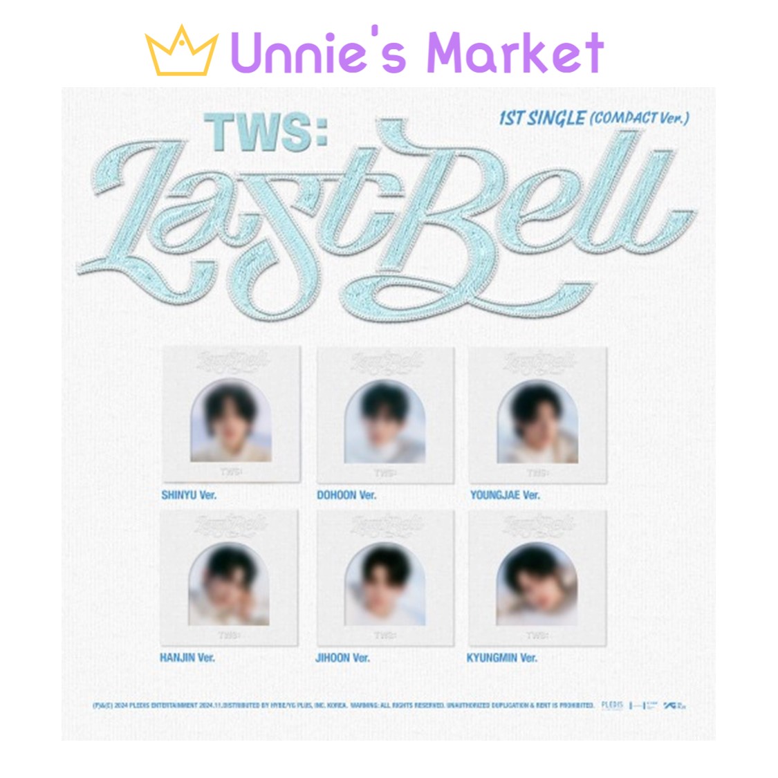 [SET] TWS - Last Bell COMPACT Ver. 1st Single Album + Free Gift(fan-made photocard 1ea)