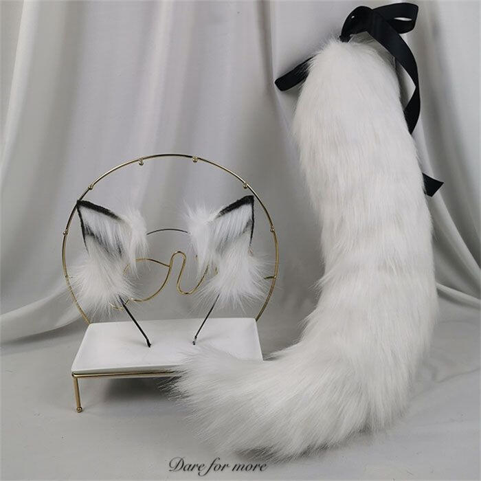 2026新入荷！【早割り】 ロリータ 甘ロリ ハントメイド きつね 狐 お耳 可愛い もこもこ ふわふわ しっぽ 尾 ヘアバンド ヘア飾り ハロウィン コスチュームコスプレメイド服ヘアドレス