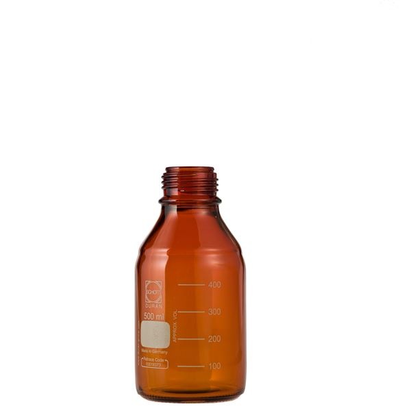 ねじ口びん（メジュームびん） 茶褐色 びんのみ 500mL [017210-5004A]