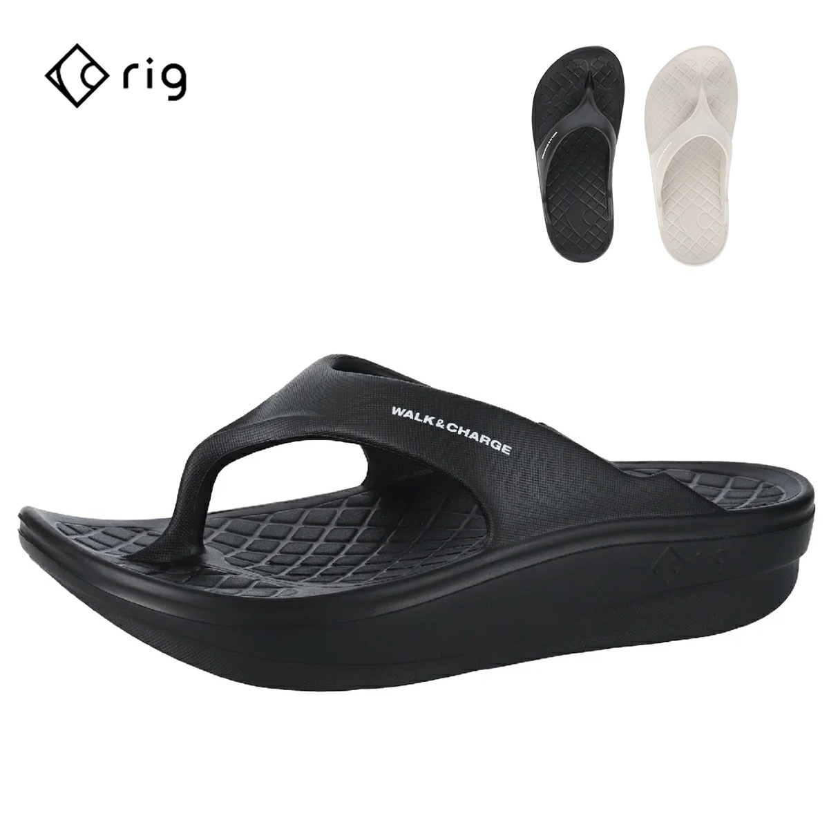 サンダル リグ リカバリーサンダル rig flipflop 2.0 フリップフロップ クッション 反発 衝撃吸収 膝に優しい 膝負担軽減 快適 リラックスサンダル アウトドア キャンプ ビーチ