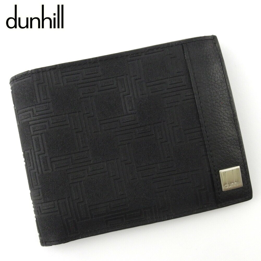 二つ折り 財布 ミニ財布 ディーエイト D8 メンズ ブラック シルバー 中古