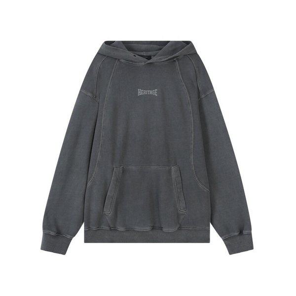 [] 男性) 3段ミニ裏毛ガーメントダイイングオーバーサイズフード付きTシャツ (B255TS340P1) [P003809143]