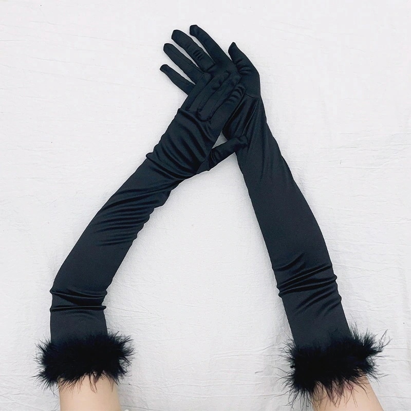 クリスマスアクセサリーロング今週の割引は 25% オフですグローブパーティーグローブcosplay女性用手袋ウールクリスマスグローブファッション人気クリスマスパーティー手袋