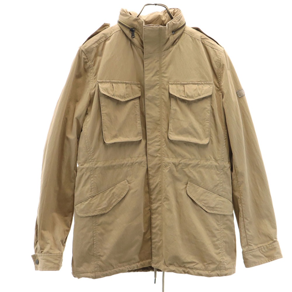 ブルガリア製 ダブルジップ ミリタリージャケット 3 ベージュ キルティングライナーフード付き メンズ 古着 19,327円