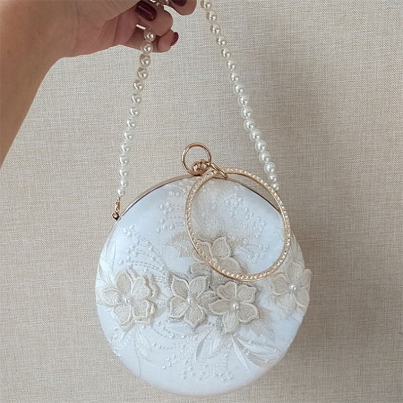 レトロラウンドバッグ 漢服 チャイナドレス 刺繍 花 アンティーク クラッチバッグ ディナーパーティー チェーンバッグ 母の日 母の日-0008599