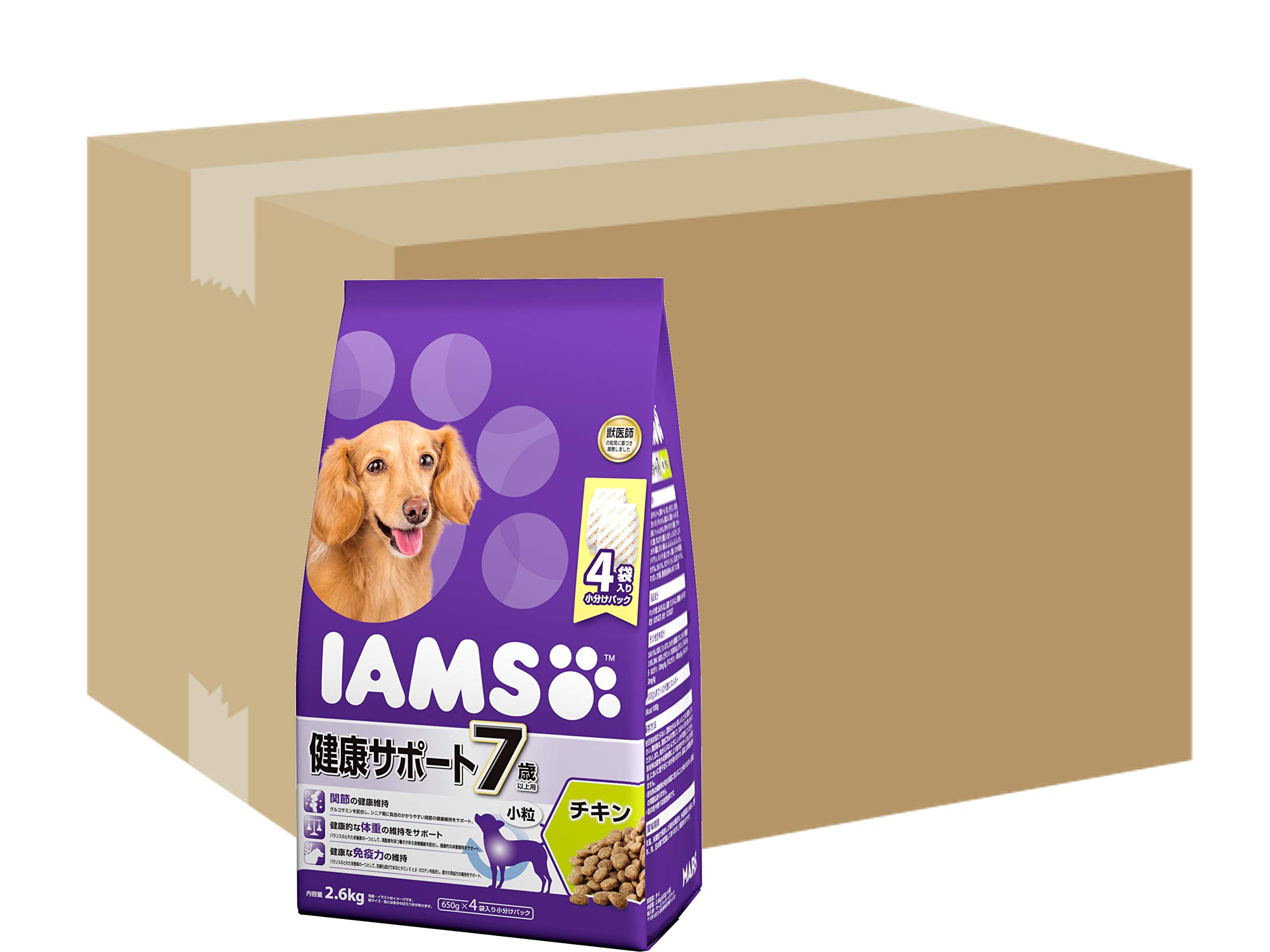 アイムス (IAMS) ドッグフード アイムス 7歳以上用 健康サポート 小粒 チキン シニア犬用 2.6kg×4 (ケース販売) 8,608円