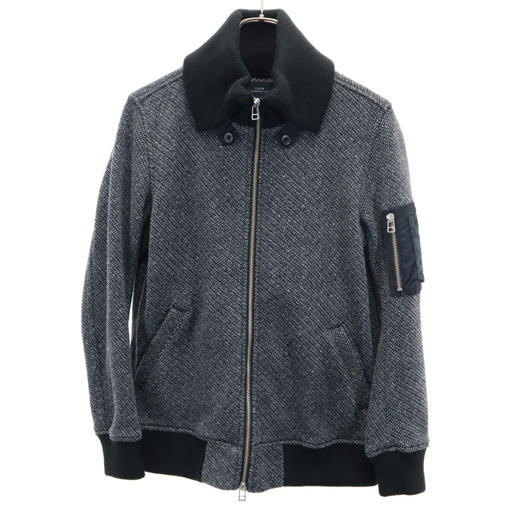 スリック 長袖 ブルゾン 1 黒系 SLICK ジャケット 裏起毛 メンズ