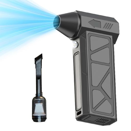 DR.TREE エアダスター ブロワー 小型 最大60m/s 150,000rpm USB充電式 4段階風量調節 ライト付き 過熱保護 【1台2役+超強風+ちりを吸い取り可能】 ブラシレスモータ 残留