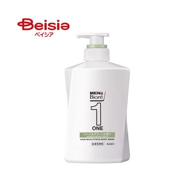 他サイト： メンズビオレ ONE オールインワン全身洗浄料 ハーバルグリーンの香り ポンプ 480mlの商品画像