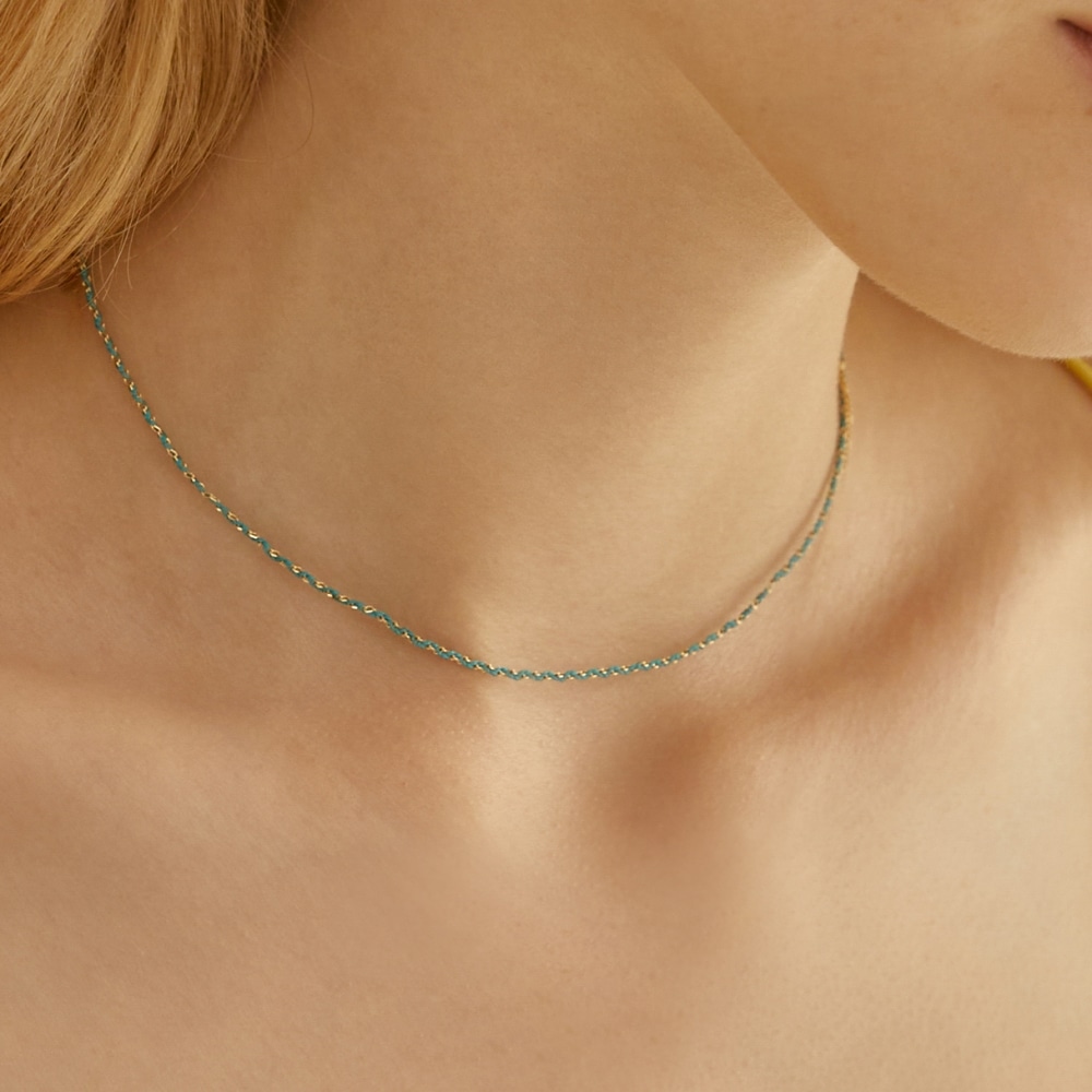 LUNNE シルバースリムシルキーレイヤードカラーネックレス #LSN04 8,475円