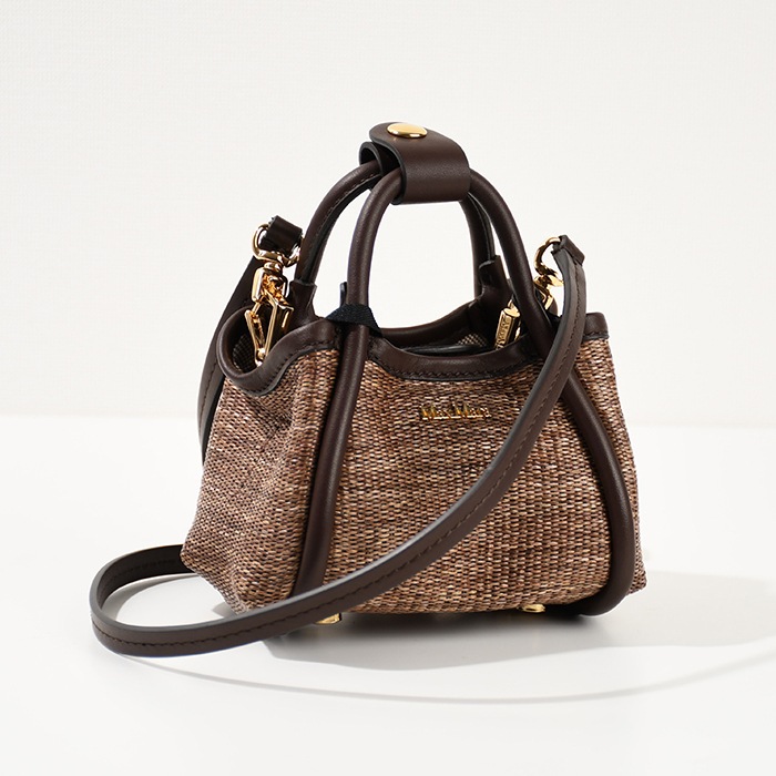 Max Mara マックスマーラ バッグ ジャガード マリンバッグ MARINESTRAWXXS 4511104206 レディース ブラウン ミニバッグ 人気 おすすめ プレゼント