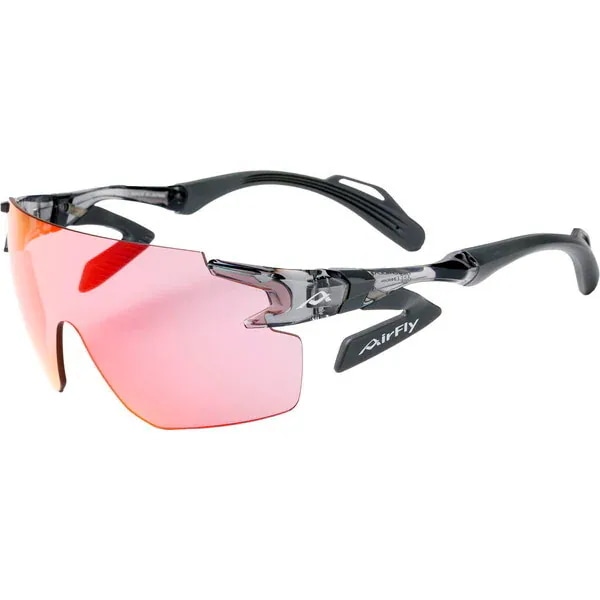 AirFly AF-302 C-34TR-S 鼻パッドがないスポーツサングラスAF-302 C-34クリアアッシュTR-S トレイル防曇加工ワイドプロテクトレンズ装着 レディース