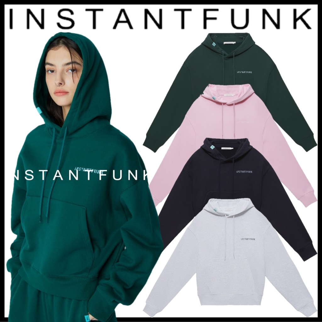 【INSTANTFUNK】 Standard logo hood 男女兼用 フーディ 韓国 Standard logo hooded フーディー パーカ パーカー