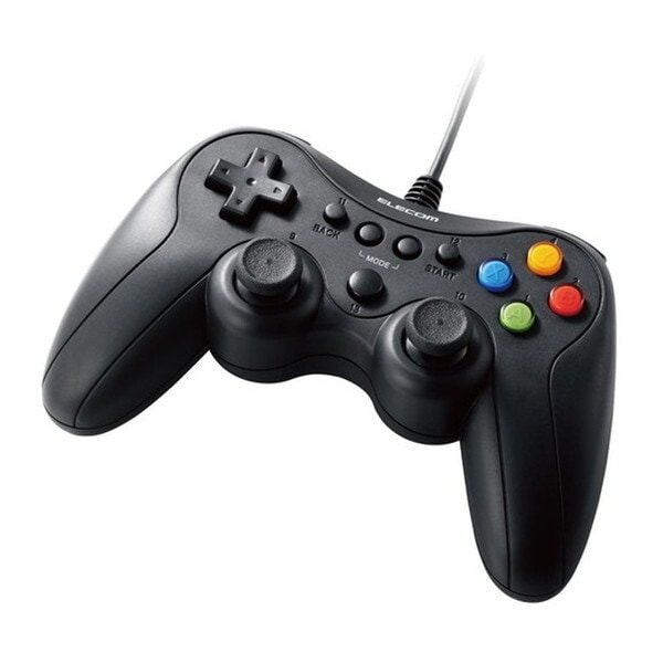 JC-GP30SBK ブラック [ゲームパッド (PCコントローラー USB接続 Xinput PS系ボタン配置 FPS仕様 高耐久ボタン 軽量)] メーカー直送